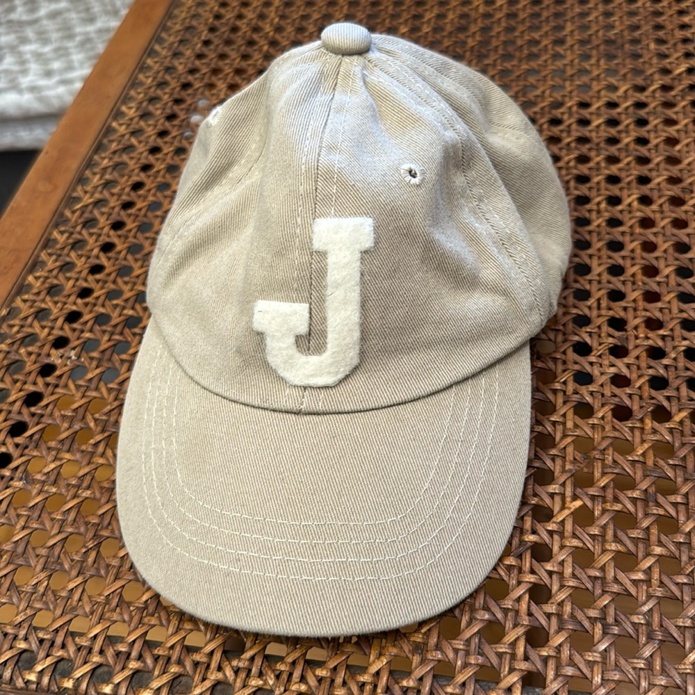 Toddler J hat - khaki color